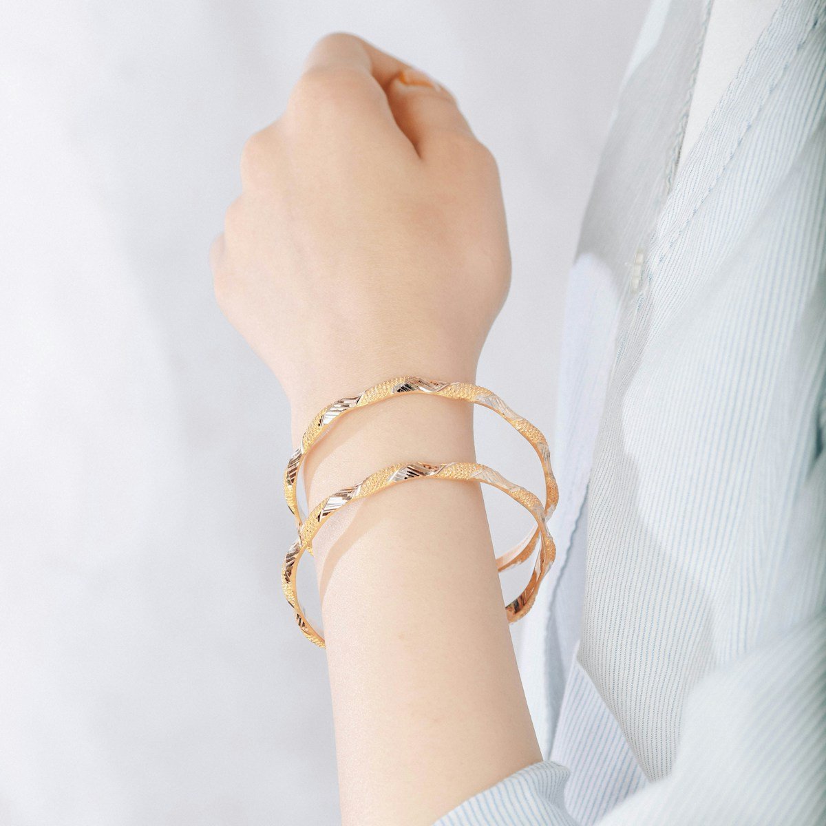 Beaded Ball Gold Bracelet